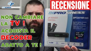 La TV non si vede Decoder digitale terrestre DVB T2 Diprogress DPT207Hd DUO Vedi la tv dopo 8 marzo [upl. by Caasi]