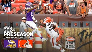 Minnesota Vikings vs Cleveland Browns  2024 Preseason Week 2 Game Highlights [upl. by Nocam]