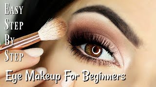 Beginners Eye Makeup Tutorial  Soft Glam Eye Shadow  How To Apply Eyeshadow [upl. by Anilas]