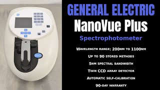 GE NanoVue Plus Spectrophotometer Item  4952A SPEC [upl. by Baggett]