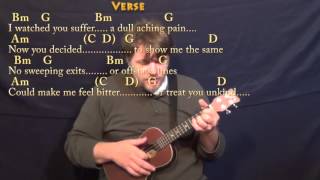 Wild Horses Rolling Stones Ukulele Cover Lesson with ChordsLyrics [upl. by Ondrej]