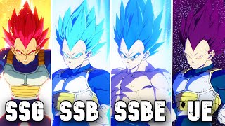 Dragon Ball FighterZ Vegeta SSG SSGSS SSBE Ultra Ego 4K 60FPS [upl. by Okajima]