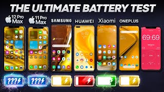 iPhone 12 Pro Max vs Samsung Note 20 Ultra  Huawei  Xiaomi  OnePlus Battery Life DRAIN Test [upl. by Fabiolas314]