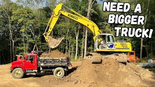 Moving a MOUNTAIN of Topsoil  Building an equipment Yard [upl. by Rabaj609]