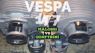 vespa MALOSSI 177 amp QUATTRINI M1X 172 compared  FMPSolid PASSion [upl. by Ellinger]