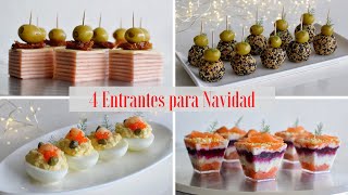 4 APERITIVOS y ENTRANTES para Navidad 20222023  Tapas Variadas y Muy Originales  DarixLAB [upl. by Nivaj]