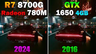 Ryzen 7 8700G Radeon 780M vs GTX 1650 4GB  Test in 10 Games 1080p [upl. by Artcele]