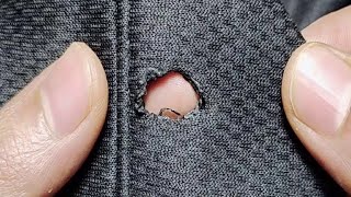 Learn by yourself to fix a hole on clothes invisibly  homemade repair [upl. by Battiste]