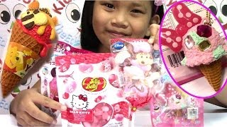 Rement Disney Charms Hello Kitty Jelly Belly Disney Minnie Mouse Sweets Disney Juju Marshmallow [upl. by Jillayne]