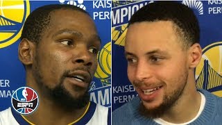 Kevin Durant Steph Curry in awe over Dwyane Wades gamewinning shot vs Warriors  NBA on ESPN [upl. by Juliane]