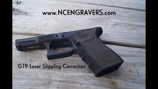 Laser Stippling Guns Correcting a hand stipple job  Glock 19 [upl. by Ailecra]