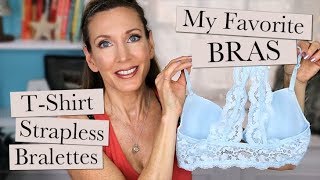 Favorite Bras for All Necklines T Shirt Strapless Bralettes  Over 50 [upl. by Filomena]