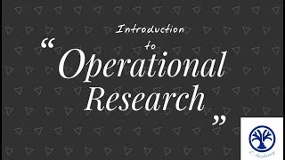 Introduction of OPERATIONS RESEARCH  DEFINITION [upl. by Vivyanne]