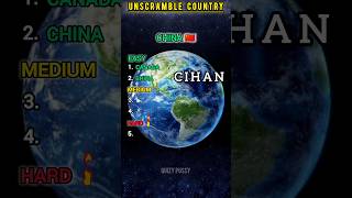 Unscramble these Countries❗🥶 shorts country youtubeshorts [upl. by Monahon]