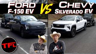 Chevy Silverado EV vs Ford F150 Lightning vs the Worlds Toughest Towing Test [upl. by Newol]