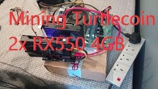 Mining Turtlecoin with 2 x RX550 4GB Using Teamredminer and Herominers pool [upl. by Ziana]