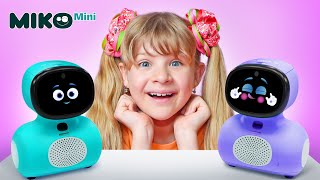 Miko Mini meets Diana and Roma  Smart Robot for Kids [upl. by Rosamond]