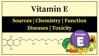 Vitamin E Biochemistry In Hindi  Tocopherol Vitamin E  Vit E Functions Sources Deficiency Toxicity [upl. by Timi]