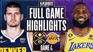 Denver Nuggets vs Los Angeles Lakers Full Game 4 Highlights  May 22  2023 NBA Playoffs [upl. by Aidnama]