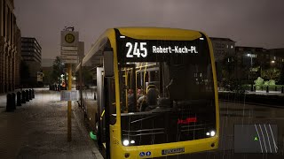 The Bus  Linie 245 mit dem ECitaro 4 Türer am frühen morgen und bei regen durch Berlin [upl. by Idelle801]