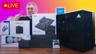 LIVE The NZXT H9 Flow Gaming PC Build 14900K  RTX 4080 SUPER amp Giveaway [upl. by Setsero]