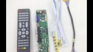 TVST59031 Universal LED  LCD Board Installation Tutorial  Part 2 [upl. by Nidak]