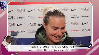 ⚽ PSG 60 Lille D1 J12  🎙️ Ce n’est pas face au plus gros qu’on aura des points Amandine Henry [upl. by Hickey]