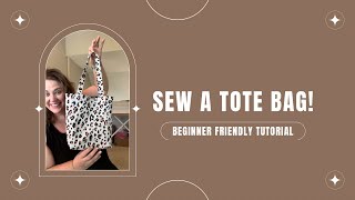 Beginner Friendly Fully Lined Tote Bag Tutorial sewing learntosew [upl. by Corabel175]