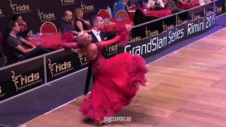 Edoardo Saltarelli  Lisa Calligaro ITA  Slow Foxtrot  WDSF GrandSlam Standard  Rimini 2019 [upl. by Aderf310]