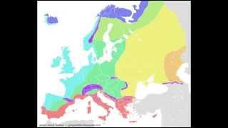 Animații Geografie BAC Tipurile de climă din Europa [upl. by Eceertal]