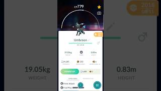 Shiny Umbreon  Pokémon GO  PokémonGO SHORTS shinycharm [upl. by Serafine]