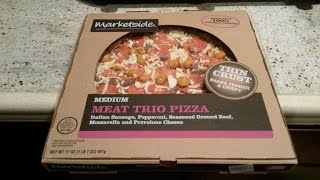 Walmart Marketside Medium Thin Crust Meat Trio Pizza Review [upl. by Aneehsar]