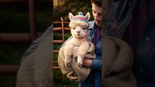 cute sheep found in the forest man taking care of sheep cute sheep ai aiart care cuteanimal [upl. by Barstow]