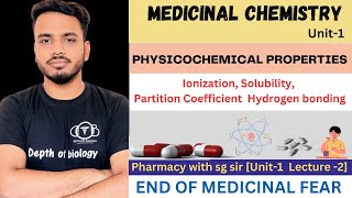 physicochemical properties  Ionization  Solubility  Partition Coefficient  Hydrogen bonding [upl. by Eyde]