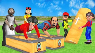 Scary Teacher 3D vs Squid Game Long Jump Game Level Max 5 Times Challenge Miss T Loser [upl. by Horbal311]