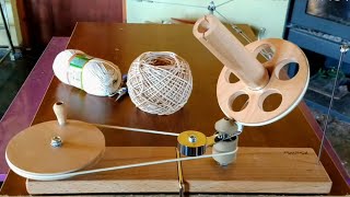 A real yarn ball winder the KnitPro Mega Ball Winder [upl. by Nnayelhsa]