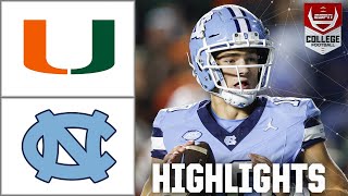 Miami Hurricanes vs North Carolina Tar Heels  Full Game Highlights [upl. by Kakalina]