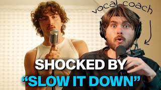 Vocal Coach Reacts to Benson Boones quotSlow It Downquot Music Video [upl. by Yelserp271]