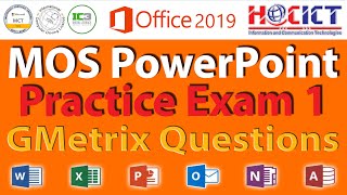 MOS PowerPoint 2019 Practice Exam 1 Training with GMetrix Software [upl. by Jenette]