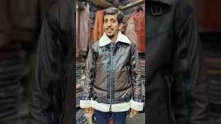 The BEST Shearling Leather Jacket  Genuine Bomber Fur Leather Jacket  Pure Leather Jackets Lahore [upl. by Werdma]