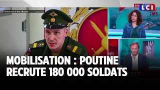 Mobilisation  Poutine recrute 180 000 soldats [upl. by Nerreg]