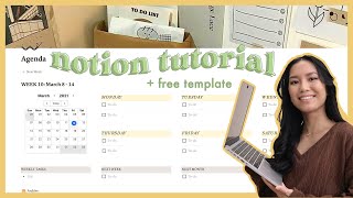 how to use notion 💻💡 notion setup tutorial  free template [upl. by Elleira]