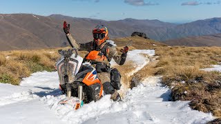 KTM 1290 Super Adventure R vs SPRING SNOW lost footage  Chris Birch [upl. by Anelej]