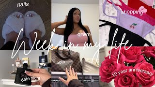 10 year anniversary vlog 💕eyelash appointment grwm date night shopping 🛍️ 💗🌸 [upl. by Llenrad857]