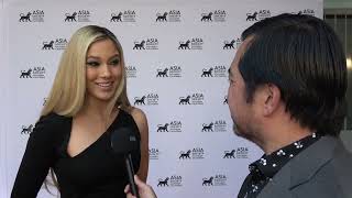 Eileen Gu Carpet Interview at the ASSC 2024 Gala [upl. by Ynaitirb176]