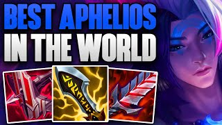 RANK 1 APHELIOS IN THE WORLD CARRIES WITH BUFFED APHELIOS  CHALLENGER APHELIOS ADC GAMEPLAY  S14 [upl. by Shoemaker]