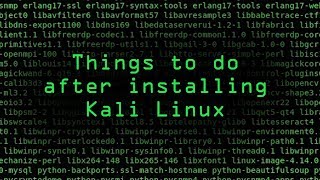 The Top 10 Things to Do After Installing Kali Linux on Your Computer Tutorial [upl. by Aicssej]