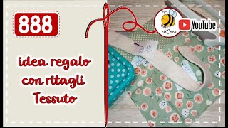 888 🎀 idea Regalo con piccoli ritagli di tessuto elicreaCUCITO 💕  PORTA CHIAVI FACILI [upl. by Radcliffe]