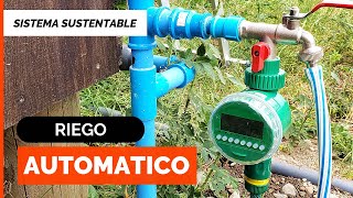 CONTROLADOR DE RIEGO AUTOMATICO 💧⏱️ Muy Fácil Cómo regar tus plantas y arboles en vacaciones 🌱 [upl. by Air5]