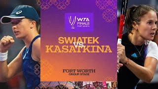 Iga Swiatek vs Daria Kasatkina  2022 WTA Finals Group Stage  Match Highlights [upl. by Hsirehc]